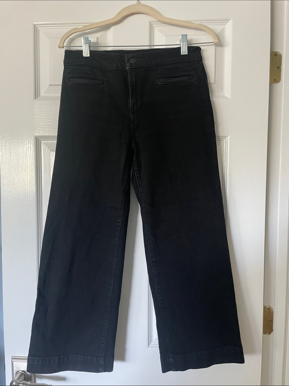 Lucky Brand Black Wide Leg Jeans Trousers Size 4 27